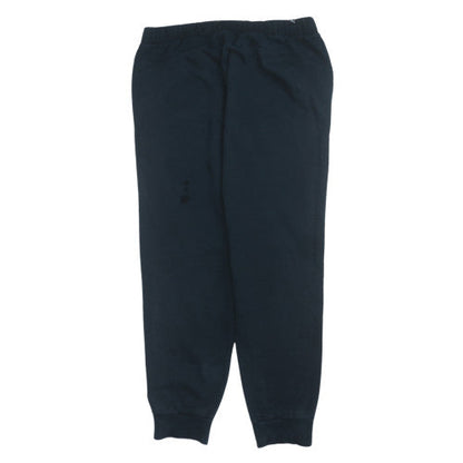 Puma Men's Black L Logo Sweatpants Joggers Elastic Waist