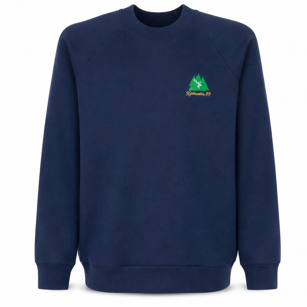 Mens UK Size M Fruit of the Loom Blue Pullover Sweatshirt