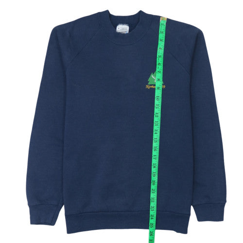 Mens UK Size M Fruit of the Loom Blue Pullover Sweatshirt