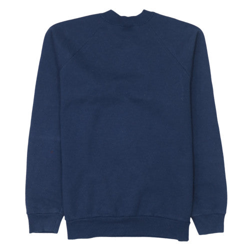 Mens UK Size M Fruit of the Loom Blue Pullover Sweatshirt