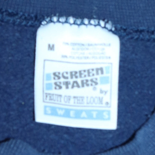 Mens UK Size M Fruit of the Loom Blue Pullover Sweatshirt