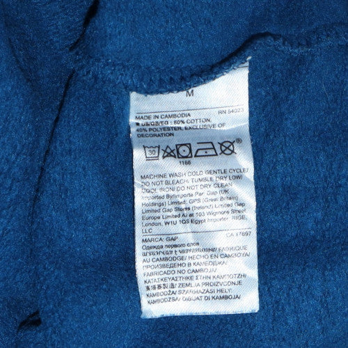 Mens UK Size M Gap Blue Pullover Hoodie