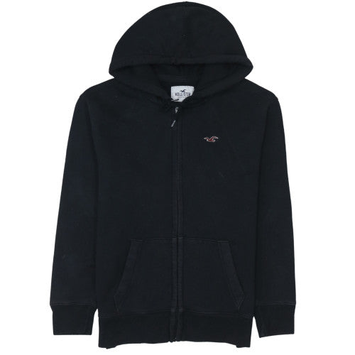 Mens UK Size S Hollister Black Full Zip Hoodie