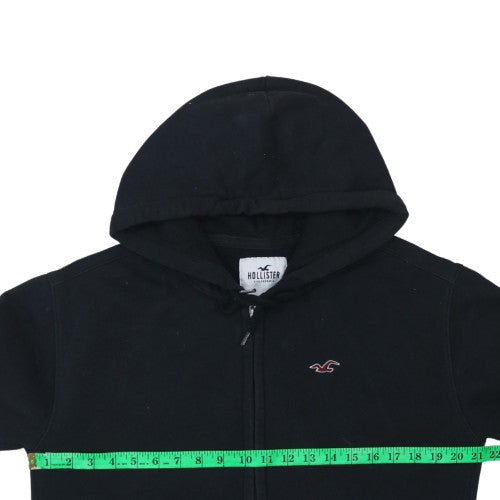 Mens UK Size S Hollister Black Full Zip Hoodie