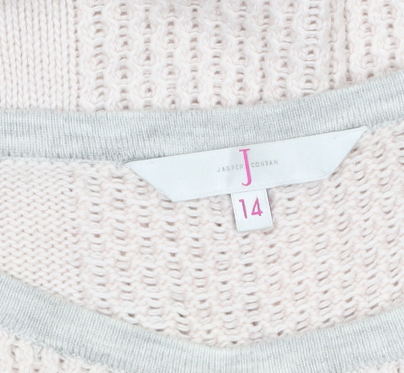 Jasper Conran Women’s Beige Knit Pullover Jumper Size 14