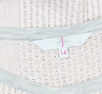 Jasper Conran Women’s Beige Knit Pullover Jumper Size 14