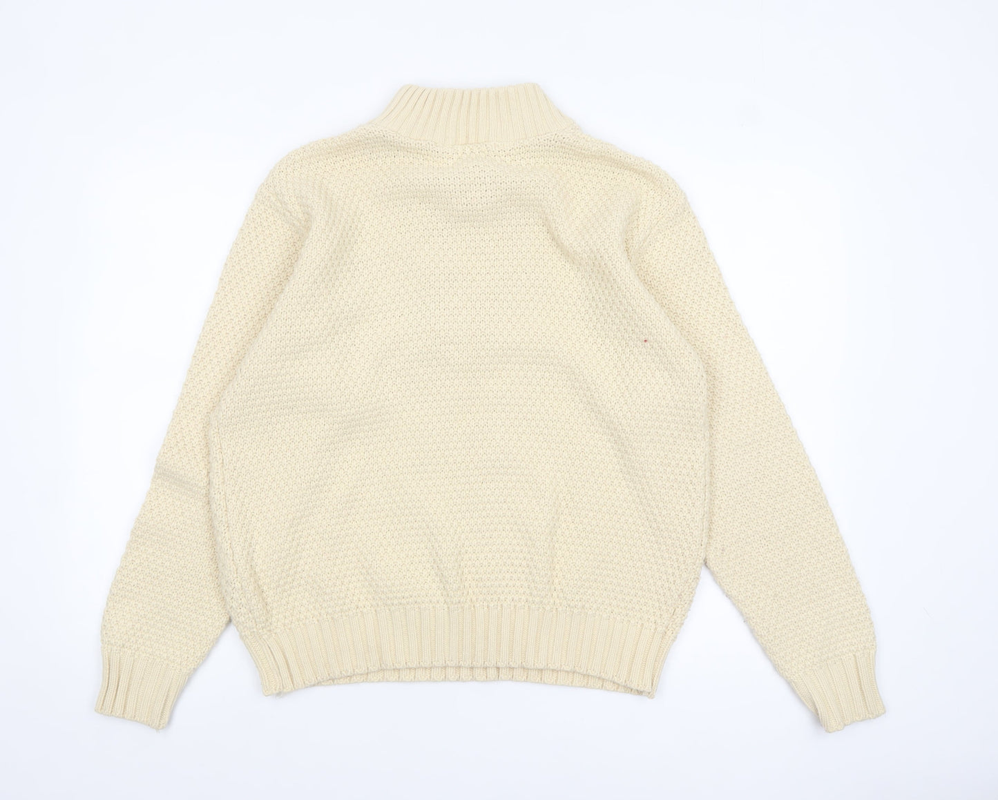 Tokyo Laundry Men's Ivory Cable-Knit Henley Jumper M