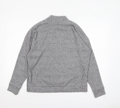 Marks and Spencer Women's Grey Mock Neck Long Sleeve Pullover Jumper Size 10