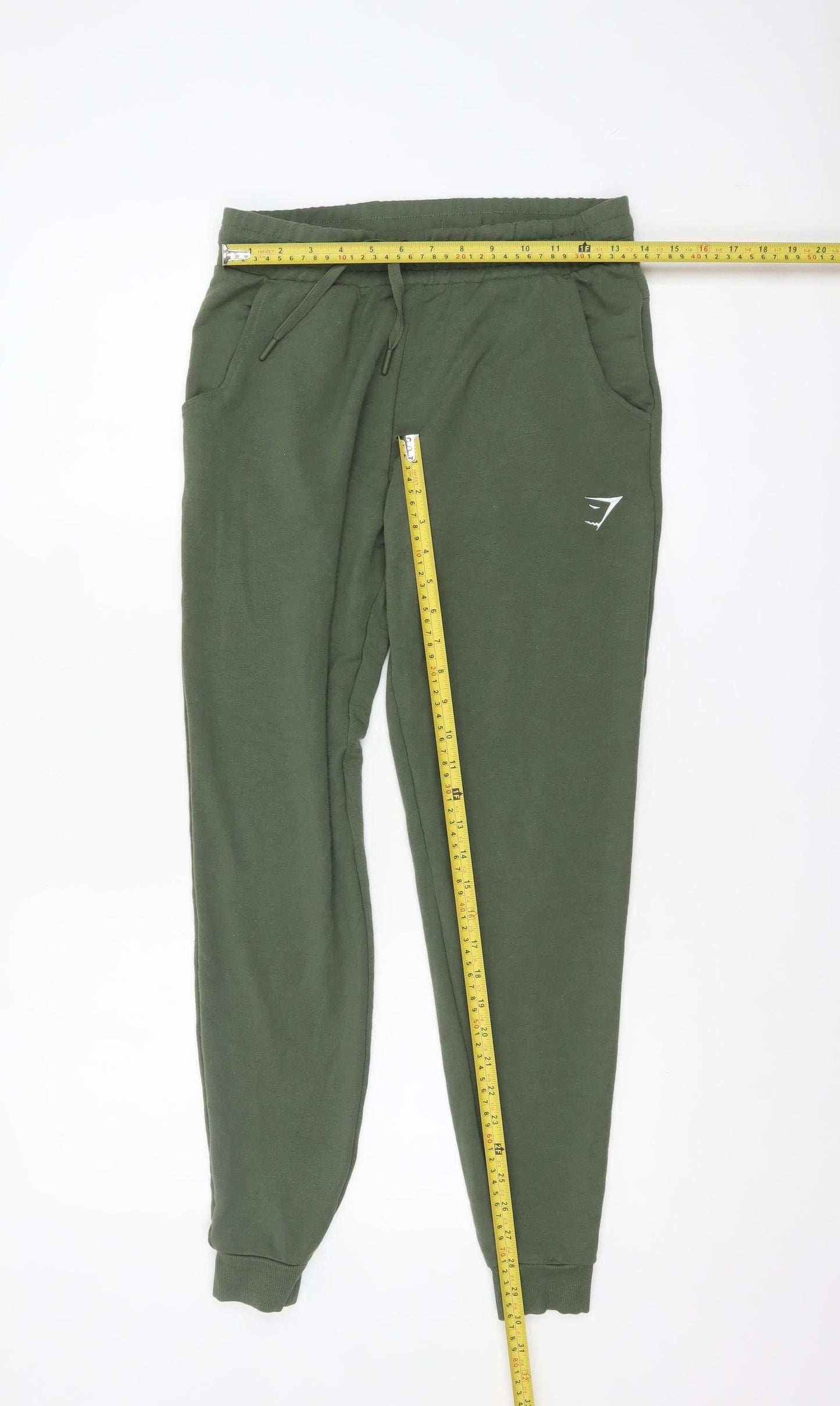 Gymshark Women’s Green Jogger Trousers Size S Elastic Waist