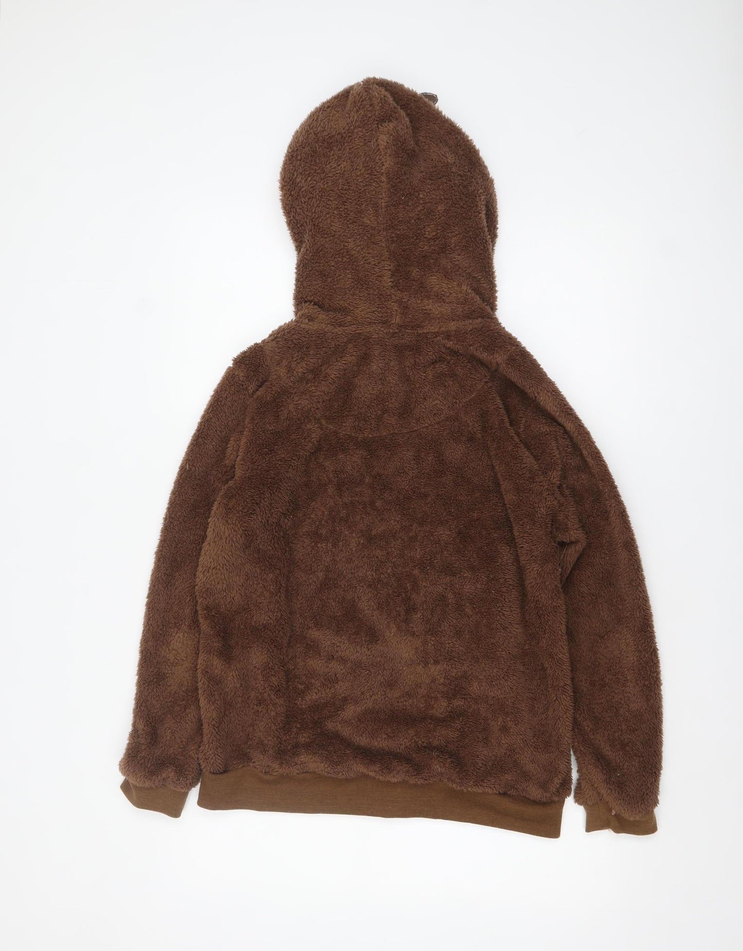 Womens UK Size 12 Want That Trend Brown Full Zip Hoodie