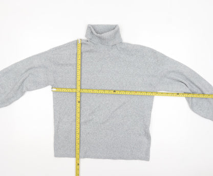Pieces Women Grey Roll Neck Pullover Jumper Size S