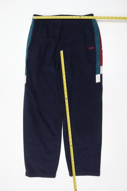 ROX Men's Navy Fleece Sweatpants XL Relaxed Fit Colour Block Design