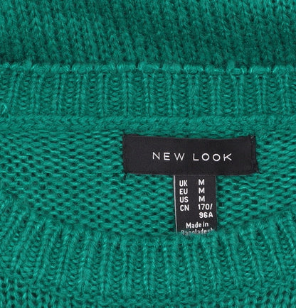 New Look Women’s Green Acrylic Knit Pullover Jumper Size M