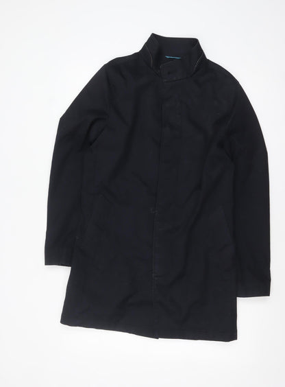 G2000 Men’s Black Mid-Length Stand Collar Cotton Blend Coat Size 36