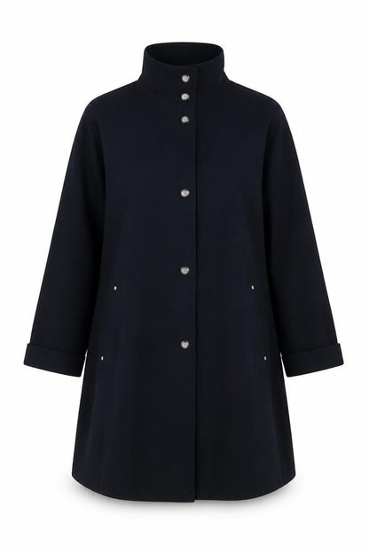 Elvi Women’s Black Size 14 Mid-Length Button Overcoat