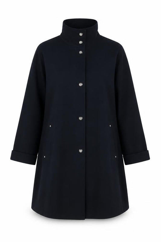 Elvi Women’s Black Size 14 Mid-Length Button Overcoat