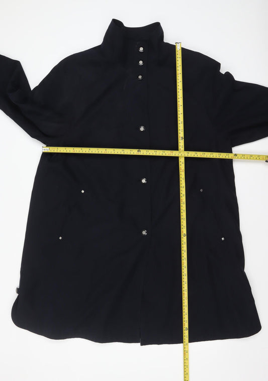 Elvi Women’s Black Size 14 Mid-Length Button Overcoat