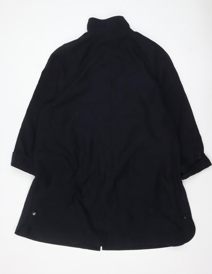 Elvi Women’s Black Size 14 Mid-Length Button Overcoat