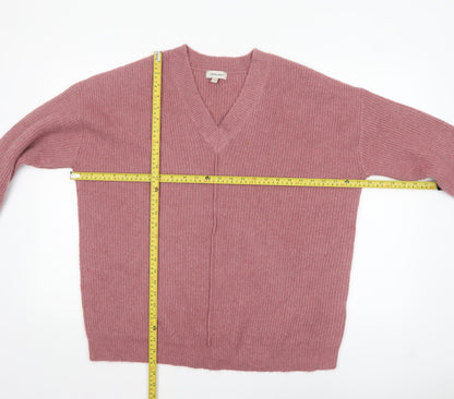 JD Williams Women’s Pink V-Neck Chunky Knit Jumper Size 16