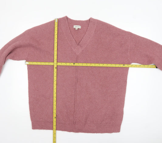 JD Williams Women’s Pink V-Neck Chunky Knit Jumper Size 16