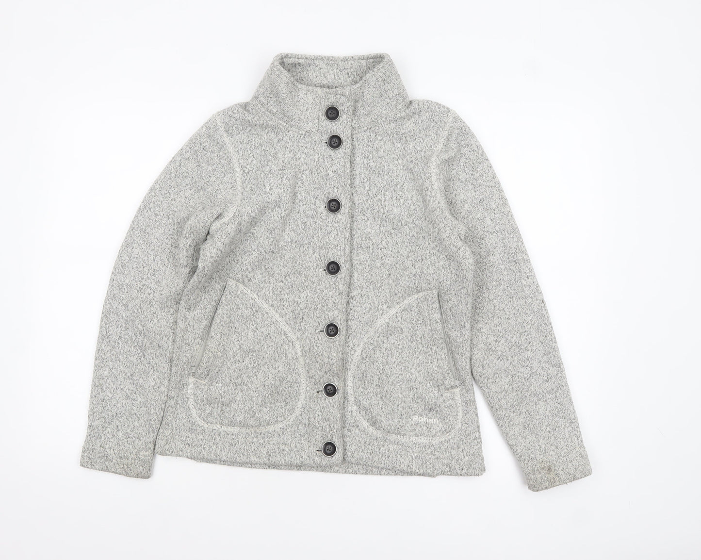 Rohan Women's Grey Fleece Button Jacket Size S Outdoor Casual