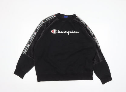 Womens UK Size XL Champion Black Pullover Sweatshirt