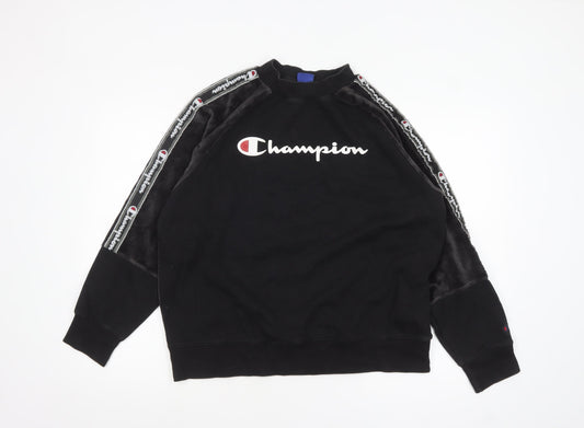 Womens UK Size XL Champion Black Pullover Sweatshirt