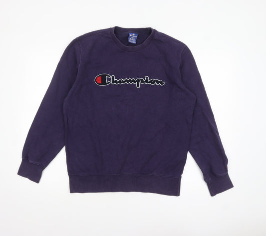 Mens UK Size L Champion Purple Pullover Sweatshirt