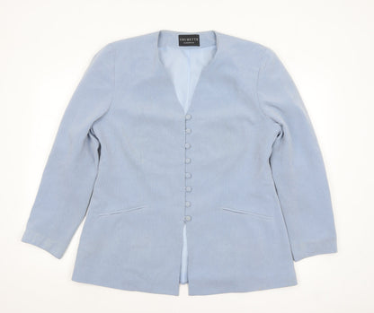 Shubette London Women's Blue Long Sleeve Single-Breasted Blazer Size 18