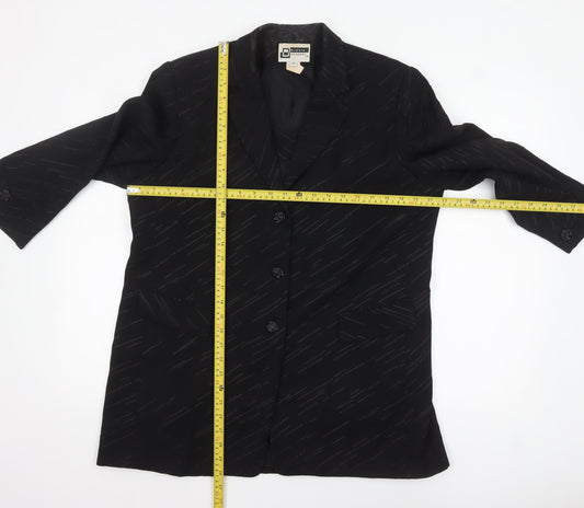 Delicate Different Women Black Size 16 Single-Breasted Blazer Jacket