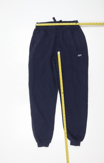 MP Women's Blue Fleece Sweatpants Small Elastic Waist Cuffed Fit