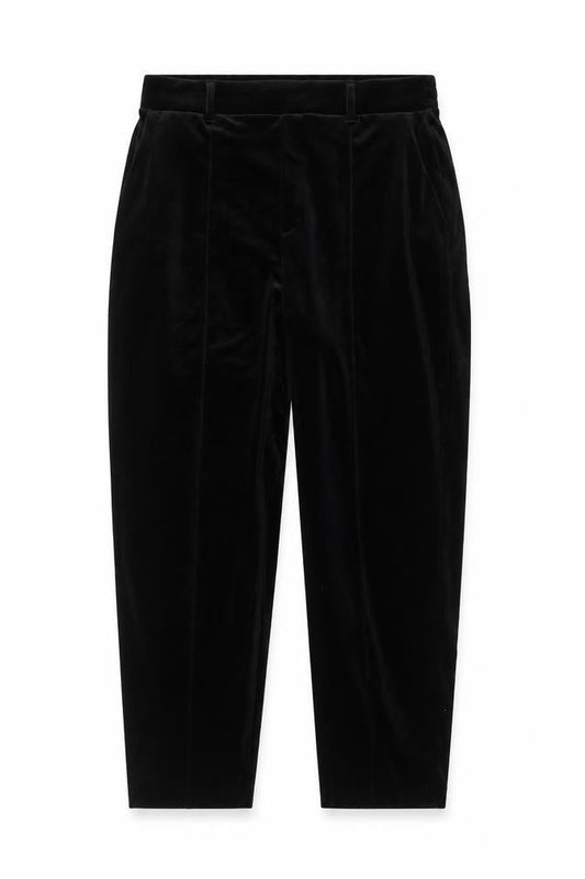 Lands' End Women's Black Velvet Tapered Trousers Size M