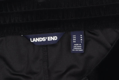 Lands' End Women's Black Velvet Tapered Trousers Size M