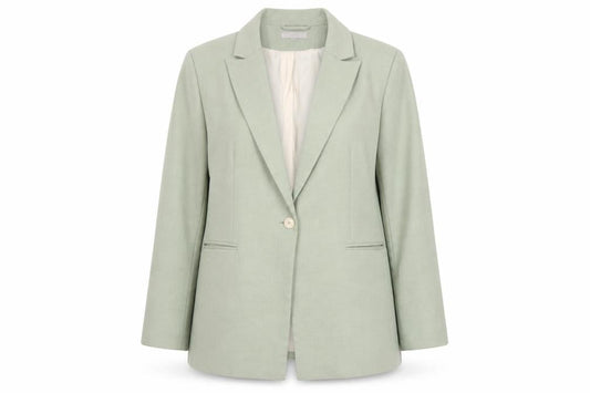 H&M Women Green One Button Tailored Blazer Size 16