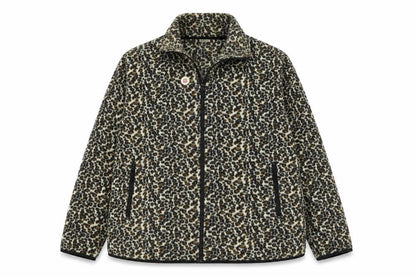 Damart Women’s Brown Leopard Print Fleece Jacket Size 18