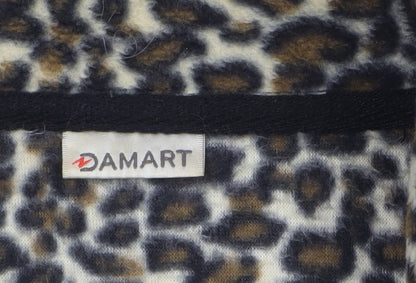 Damart Women’s Brown Leopard Print Fleece Jacket Size 18