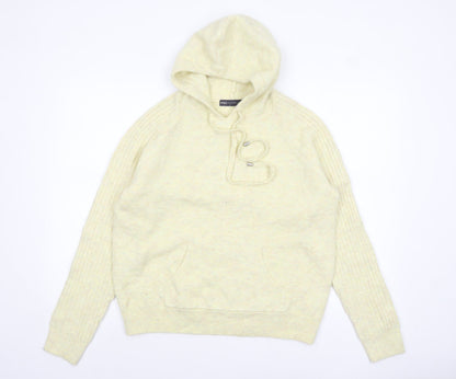 Marks and Spencer Women’s Beige Hooded Knit Jumper Size M