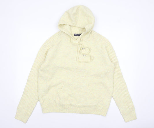 Marks and Spencer Women’s Beige Hooded Knit Jumper Size M