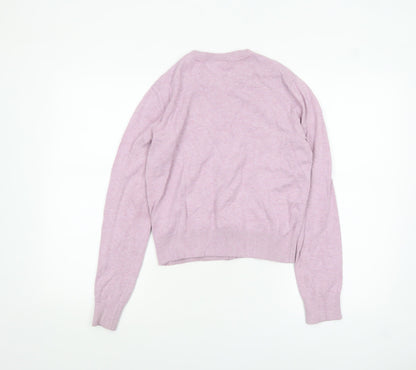 H&M Women’s Purple Button Cardigan Size 8 Lightweight Knit