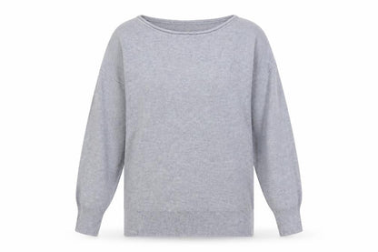 Banana Republic Women Grey XS Boat Neck Cotton Jumper