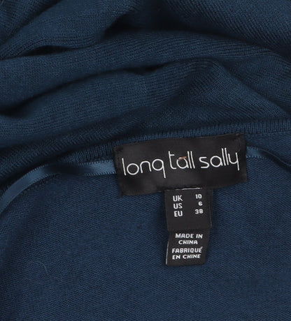Long Tall Sally Women's Blue Size 10 Shift Dress with Flared Sleeves