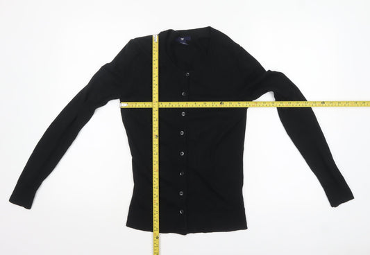 Gap Womens Black XS Cardigan Long Sleeve Cotton Knit