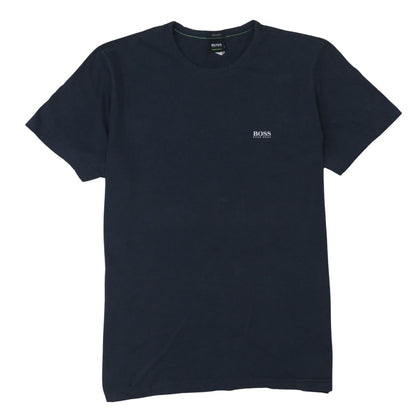 Hugo Boss Men Blue XL Regular Fit Cotton Crew Neck T-Shirt