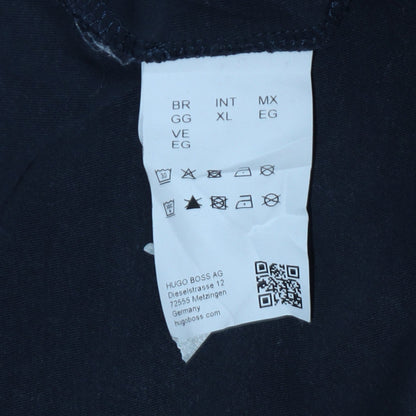 Hugo Boss Men Blue XL Regular Fit Cotton Crew Neck T-Shirt