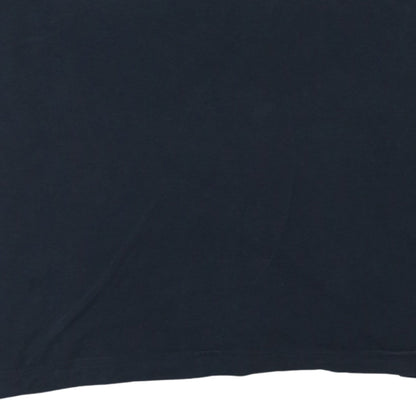 Hugo Boss Men Blue XL Regular Fit Cotton Crew Neck T-Shirt
