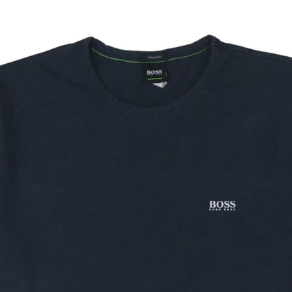 Hugo Boss Men Blue XL Regular Fit Cotton Crew Neck T-Shirt