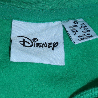 Womens UK Size XS Disney Green Pullover Hoodie