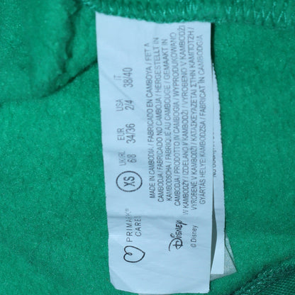Womens UK Size XS Disney Green Pullover Hoodie