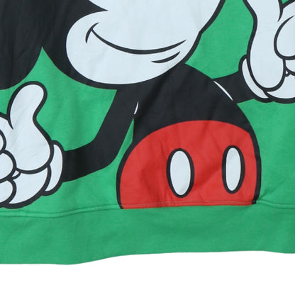 Womens UK Size XS Disney Green Pullover Hoodie