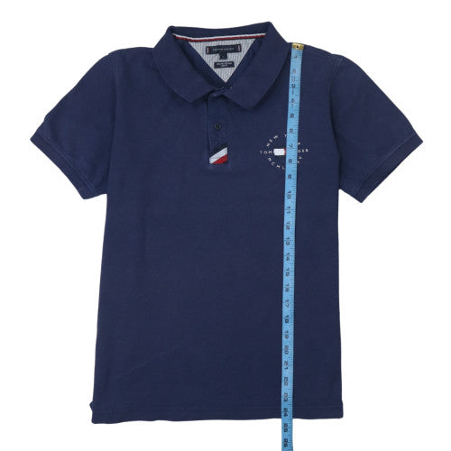 Tommy Hilfiger Men's Navy Blue Slim Fit Organic Cotton Polo L